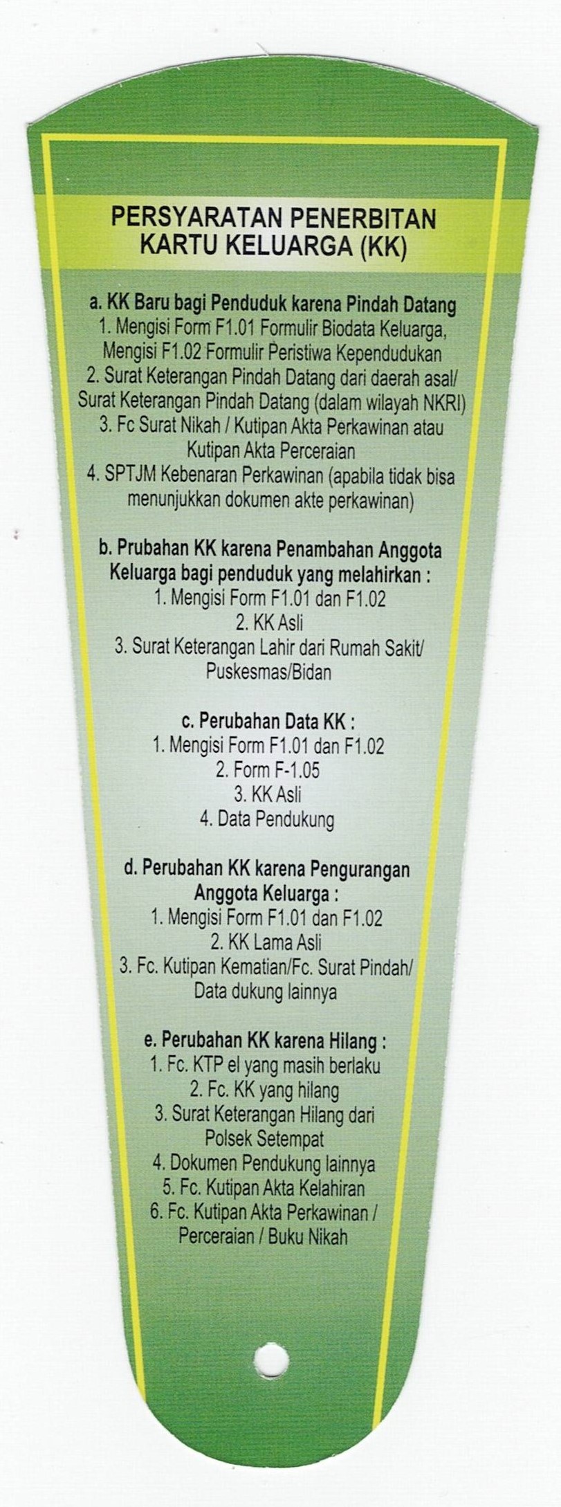 Persyaratan KK