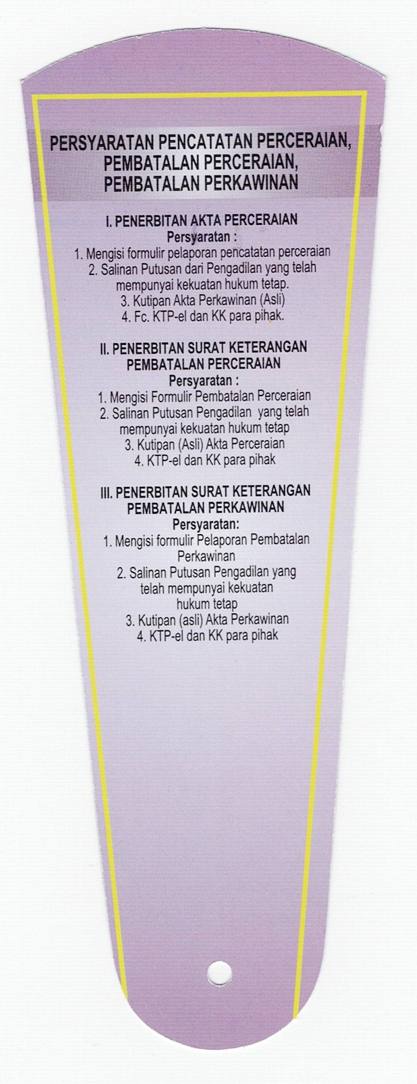 Persyaratan Perceraian
