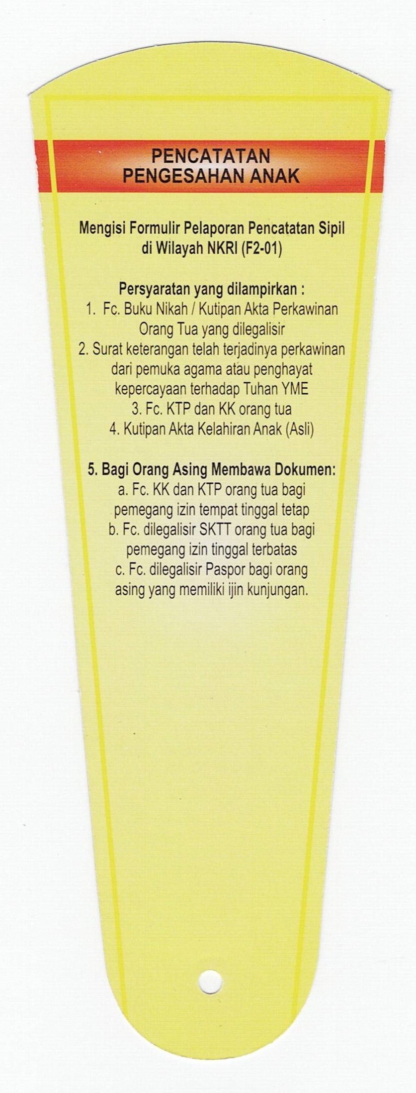 Persyaratan Pengesahan Anak